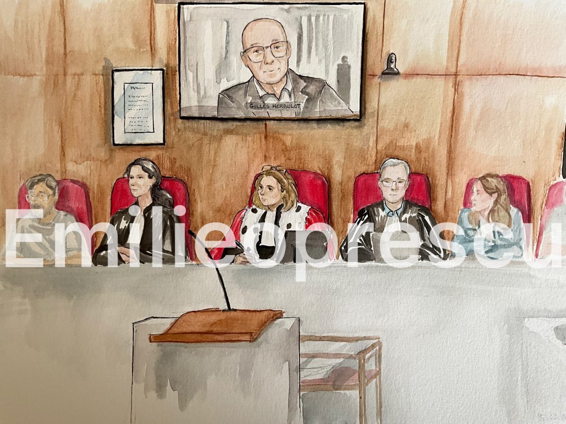 Dessin audience cour assises Nanterre